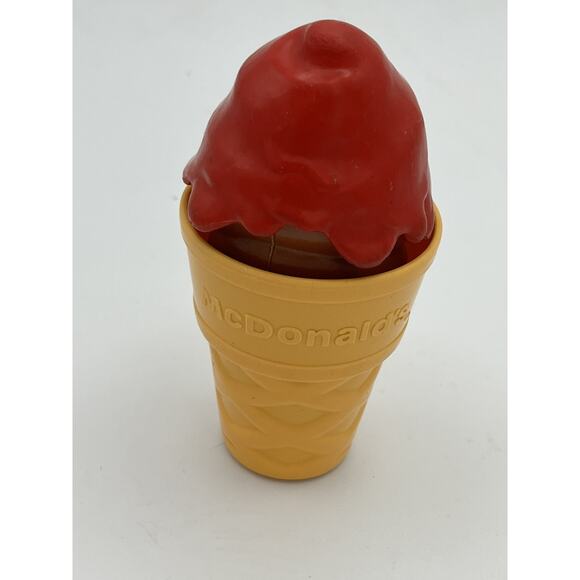McDonald's Fun with Food Soft Serve Ice Cream Chocolate Cone Strawberry Topping - Picture 3 of 3